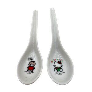 Vintage 1984 Sanrio Hello Kitty & Friend Ceramic Spoons  Collectible 1976-1989 S